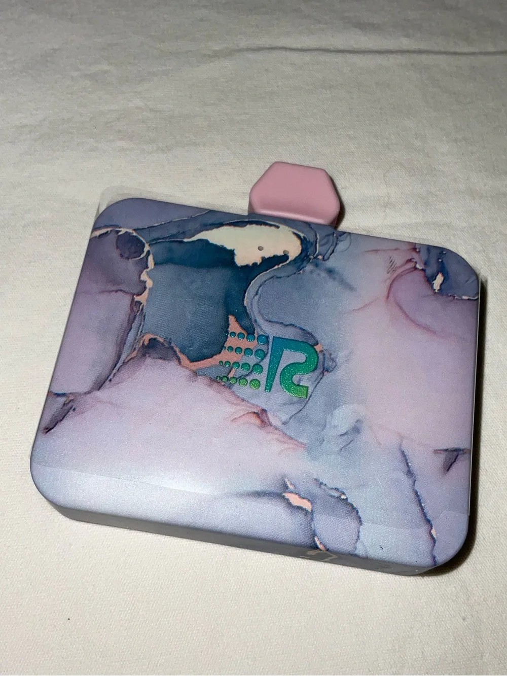 Portable 3600mAh Power Bank - Marble Pink/Blue